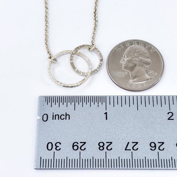 Vintage Silpada Sterling Silver 925 Sweet Circles Necklace 16" N2297 - Picture 5 of 6